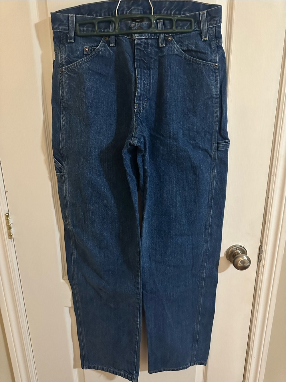Men's Dark Blue Denim Jeans - Classic Straight Fit